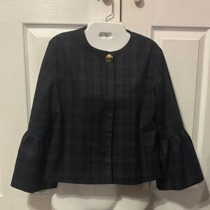 ZARA Elegant Black Plaid Women's Jacket